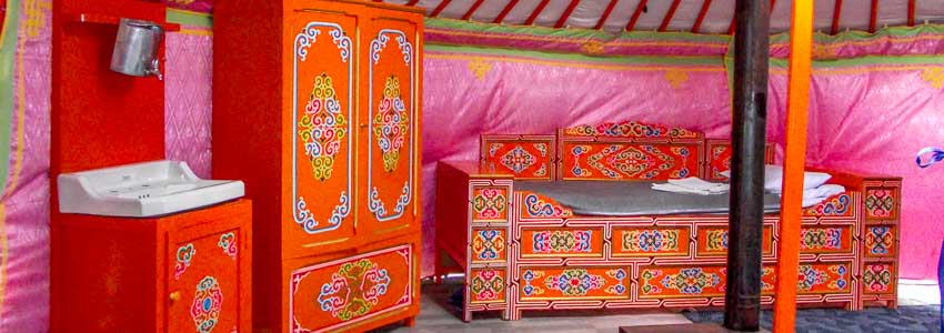 Mongolian yurt interior