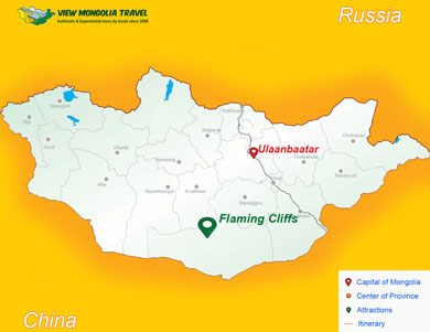 Flaming cliffs map