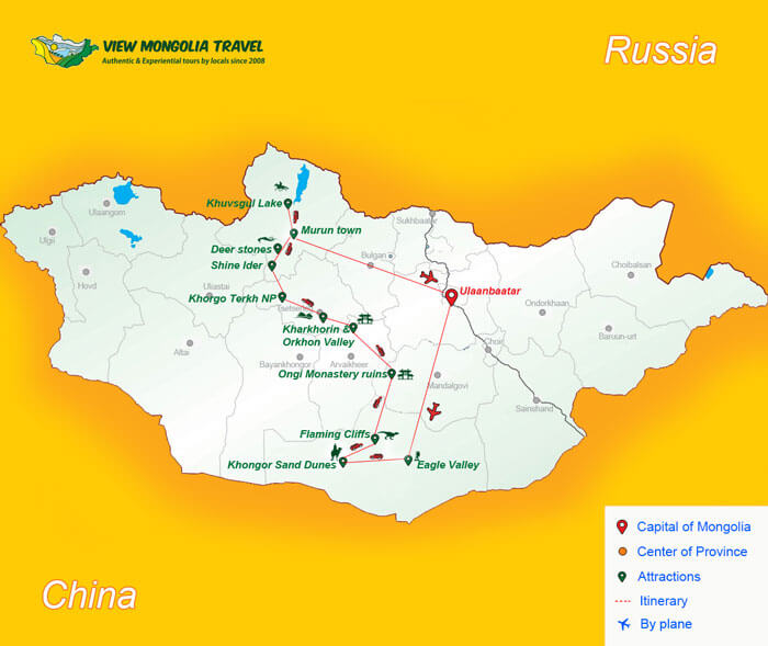 grand tour route through mongolia