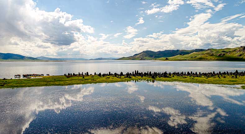 Mongolia great white lake