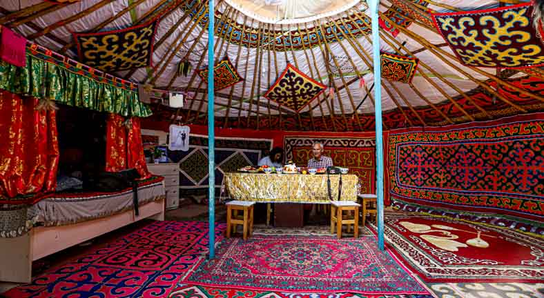 Mongolia Kazakh ger interior