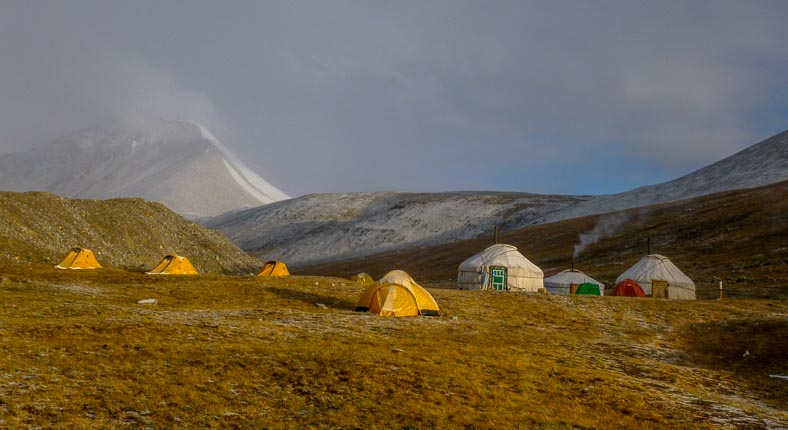 Altai mountain trekking