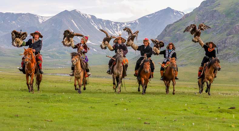 Eagle hunters Mongolia