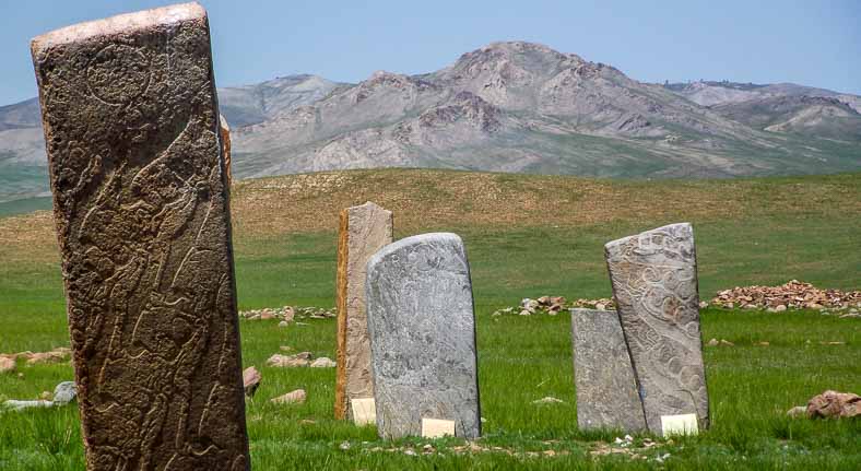 Deer stones Mongolia