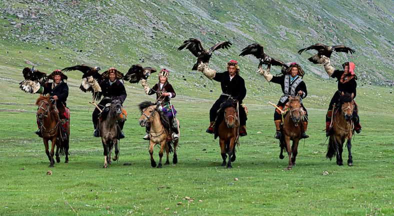 Eagle hunters Mongolia