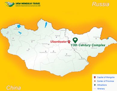 Mongolia 13th century complex map